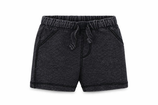 Front view of F&F Baby Black Cropped Trousers, size 6-9, Months