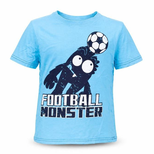 Primark Boys Blue  Jersey Basic T-Shirt Size 6-7 Years  - football