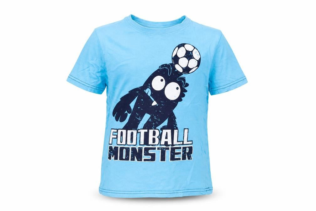 Primark Boys Blue  Jersey Basic T-Shirt Size 6-7 Years  - football