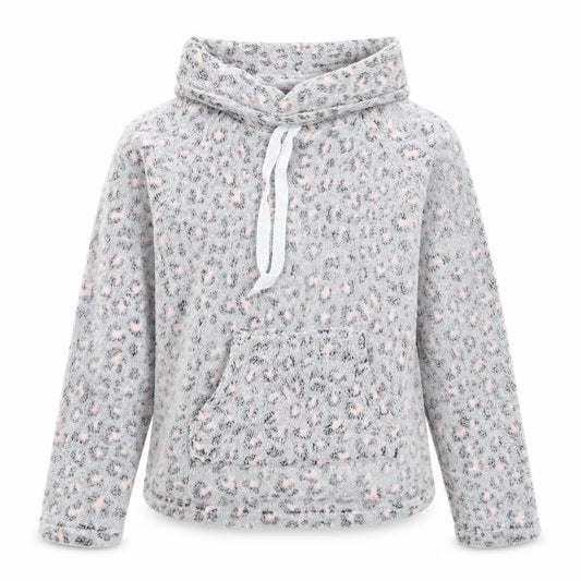 Front view of F&F women’s grey animal print jumper, size M
