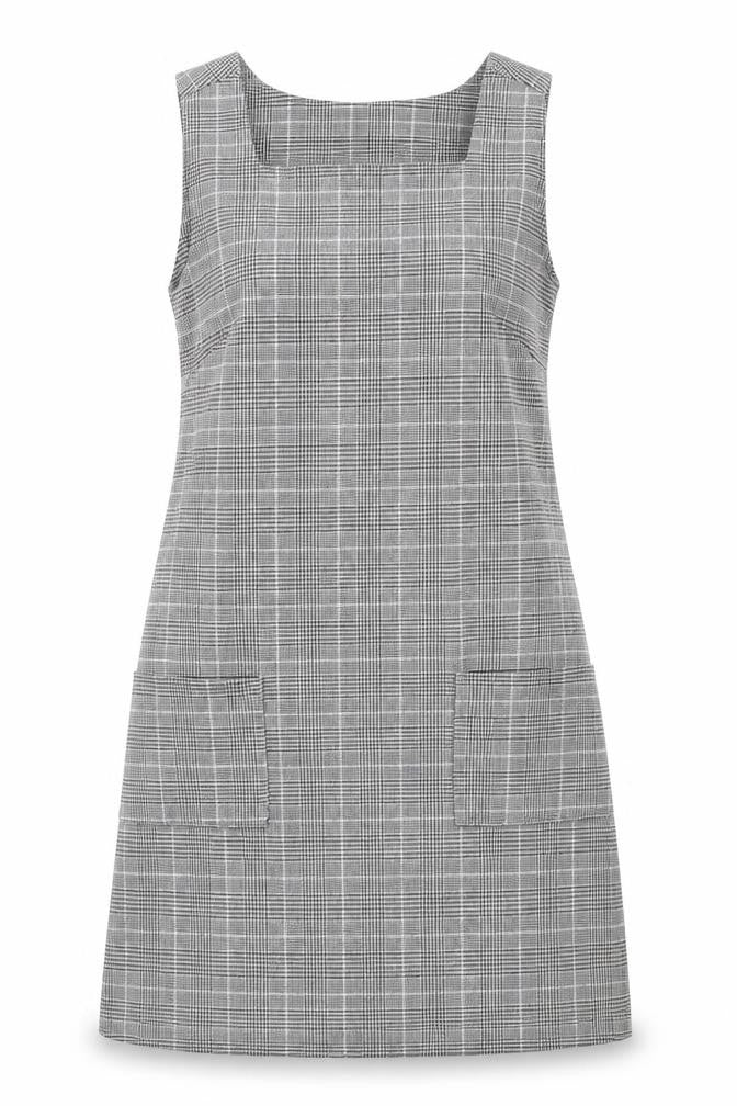 Front view of Cameo Rose women’s grey check shift, size UK 8