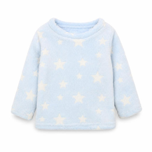 Front view of Glow in the dark girls’ blue jumper, size 2-3, years - glow in the dark