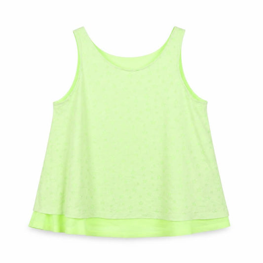 Front view of H&M girls’ green polka dot tunic blouse, size 11-12, years