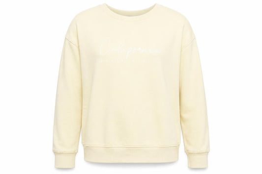 Front view of F&F women’s yellow jumper, size UK 10