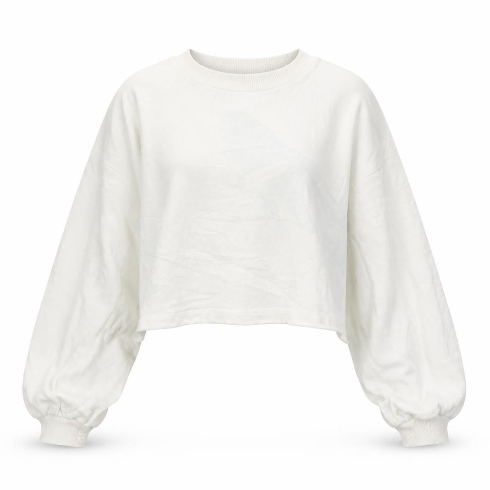 Front view of Bershka women’s white jumper, size L