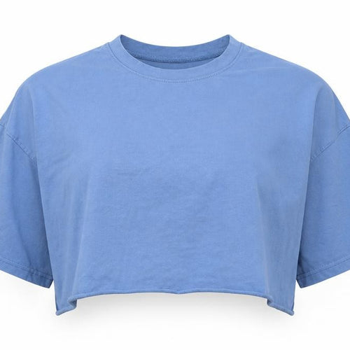 Missguided Womens Blue   Cropped T-Shirt Size 8