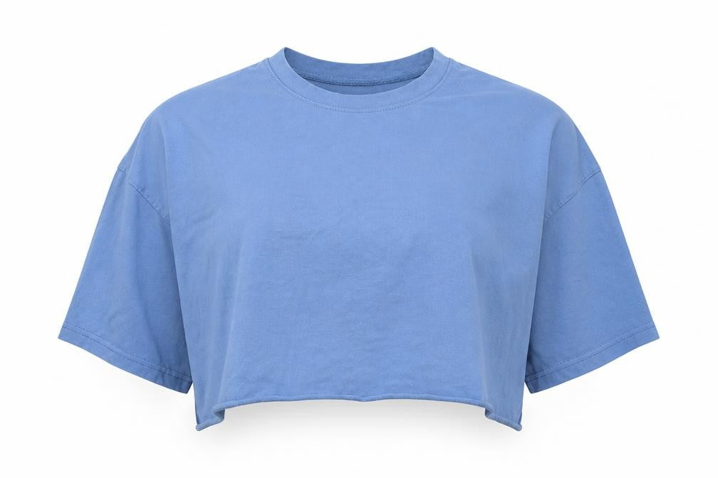 Missguided Womens Blue   Cropped T-Shirt Size 8