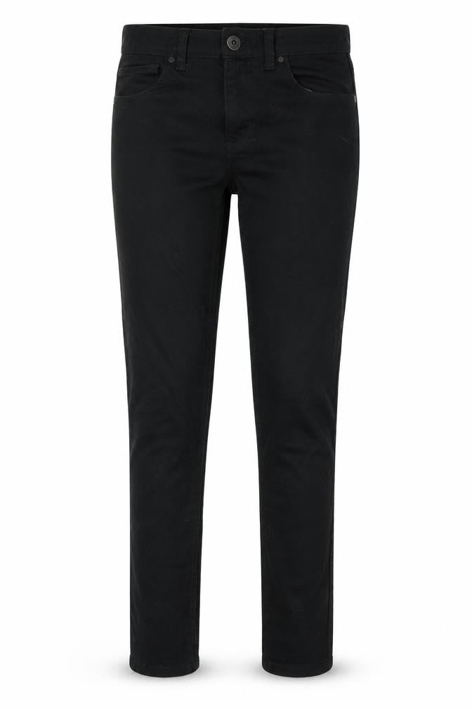 Front view of Next women’s black skinny jeans, size UK 28, in, 29-inch leg