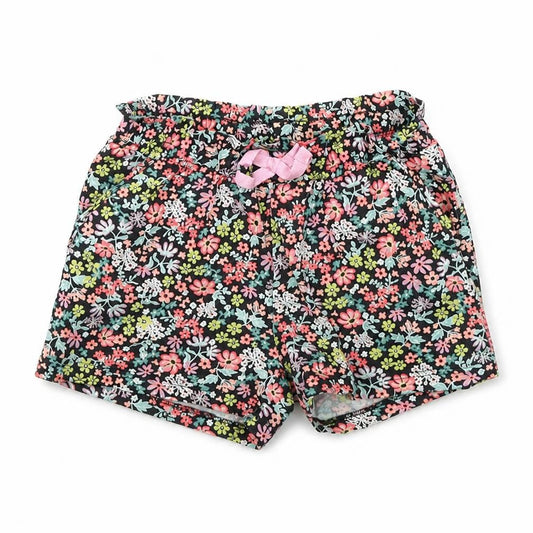Front view of H&M girls’ multicoloured floral culotte shorts, size 2, years