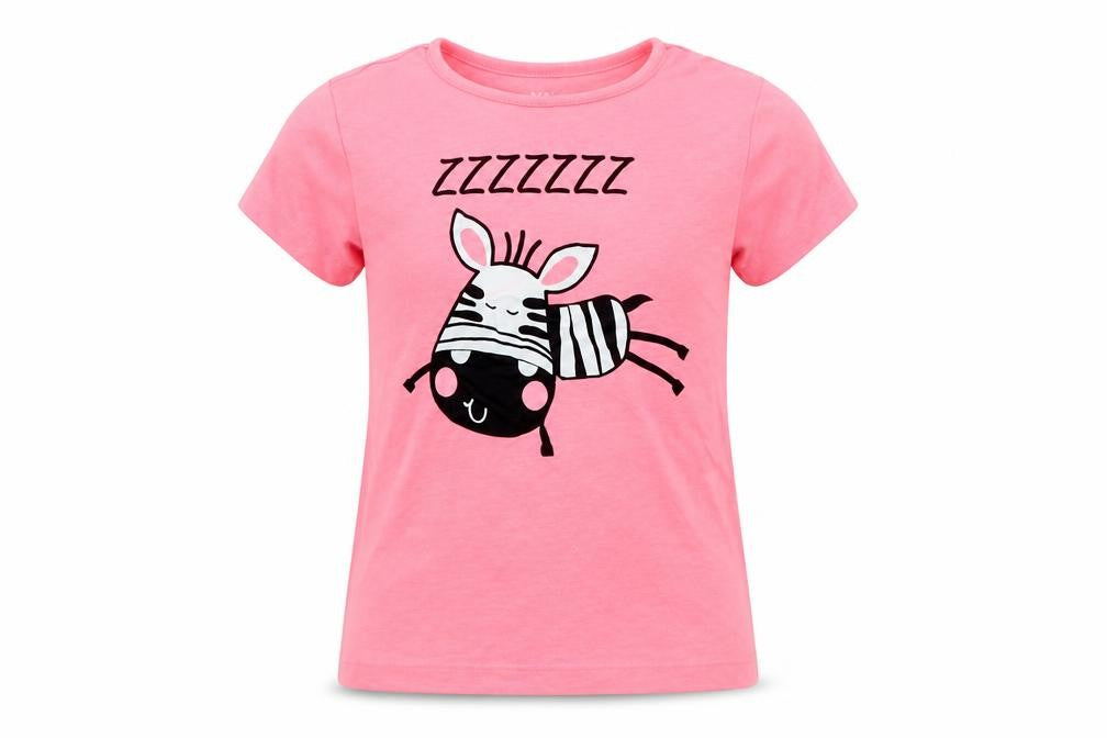 Front view of YD girls’ pink basic t-shirt, size 7, years