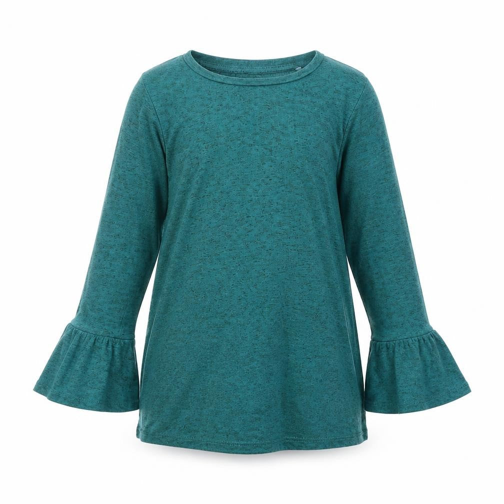 Front view of Next girls’ green basic t-shirt, size 7, years