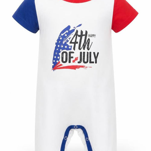 patpat Baby White   Babygrow One-Piece Size 12 Months  - 4th of july
