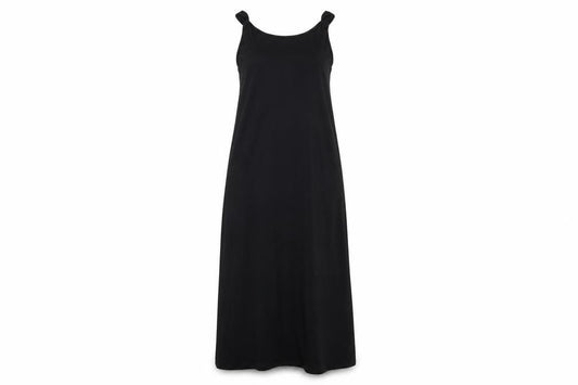 Front view of Simply Be women’s black ball gown, size L