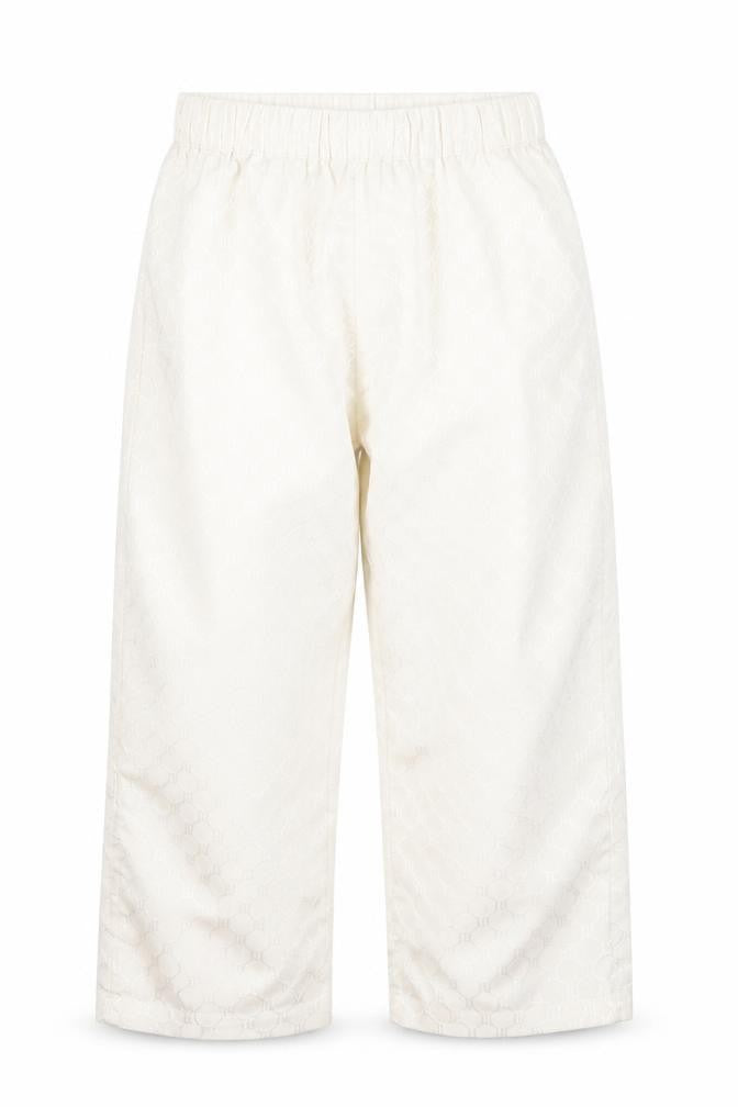 Front view of River Island girls’ white capri trousers, size 5, years