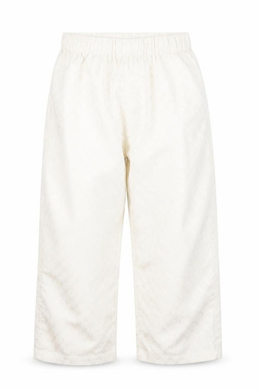 Front view of River Island girls’ white capri trousers, size 5, years