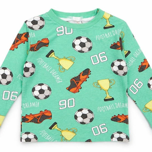 H&M Baby Green  Rayon Basic T-Shirt Size 12 Months  - football