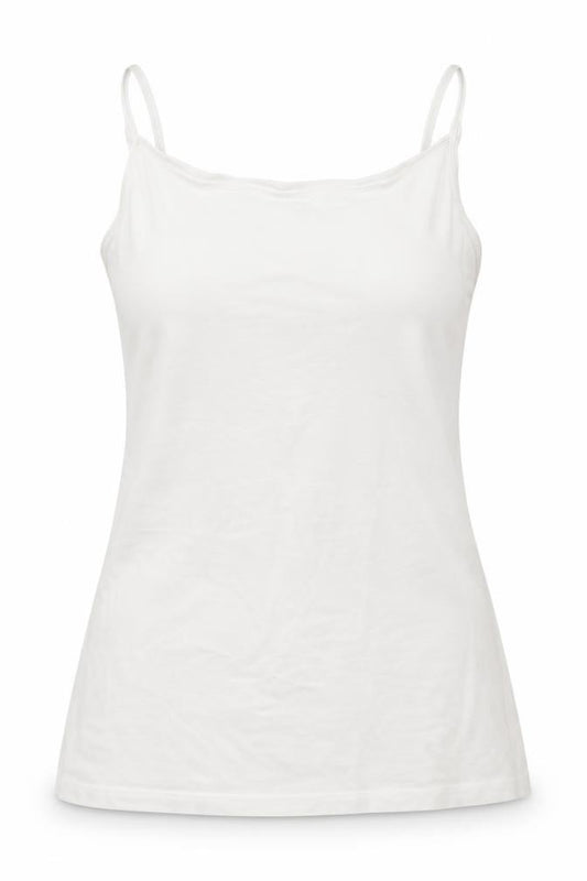 Front view of F&F women’s white basic tank, size UK 10