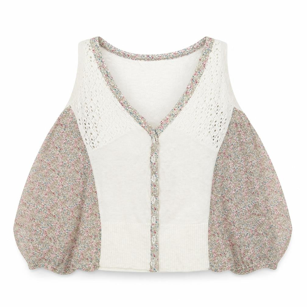 Miss Selfridge Womens Beige Floral  Basic Blouse Size 8
