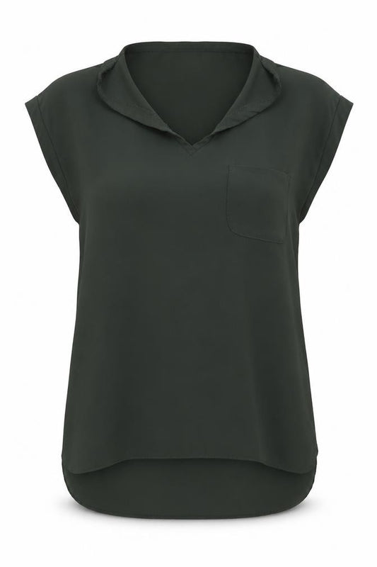 Front view of Atmosphere women’s green basic blouse, size UK 10
