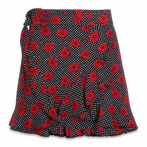 Papaya Womens Black Polka Dot  Flare Skirt Size 8