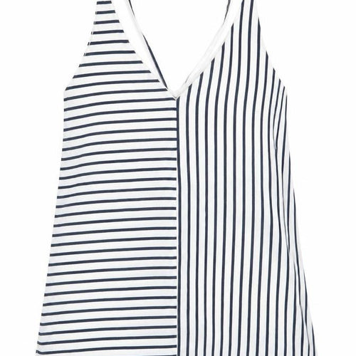 Topshop Womens White Striped  Camisole Tank Size 8
