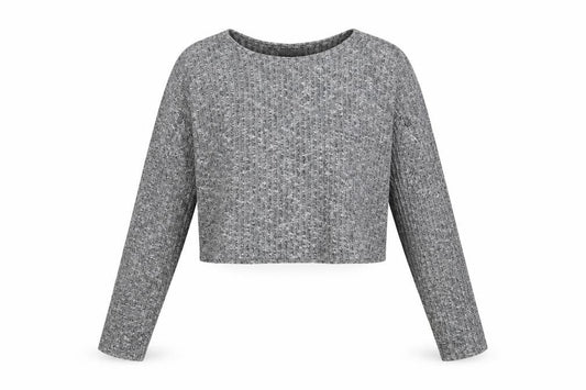 Front view of Topshop women’s grey basic t-shirt, size UK 10
