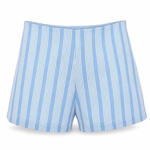 Preworn Womens Blue Striped  Hot Pants Shorts Size L