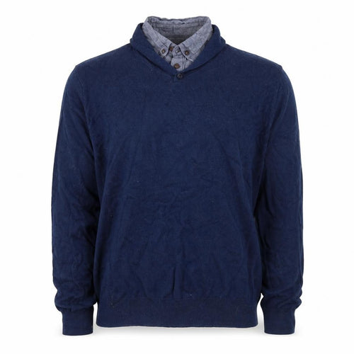 Ceader wood state Mens Blue   Pullover Jumper Size L  - shirt collar insert