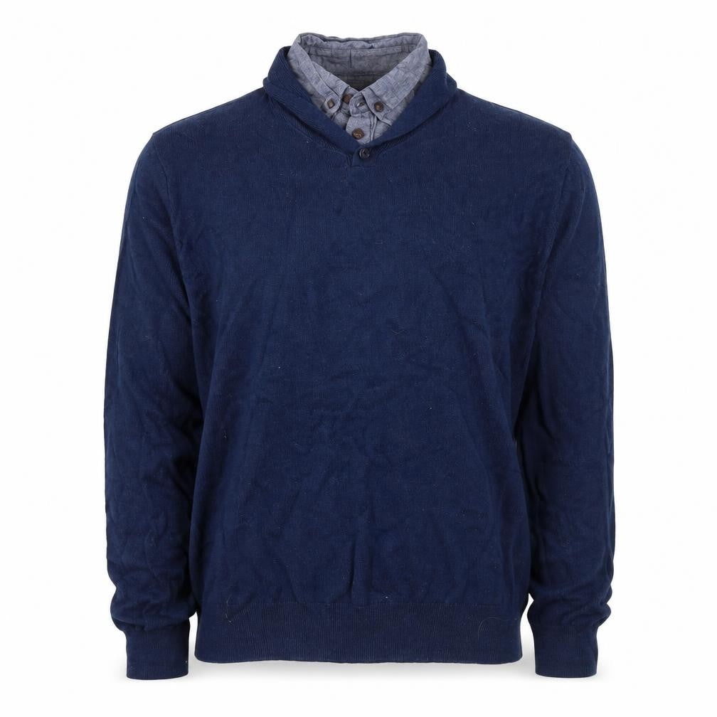 Ceader wood state Mens Blue   Pullover Jumper Size L  - shirt collar insert