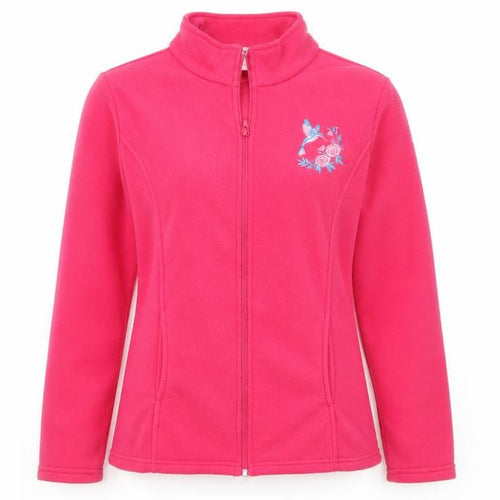 Alison Vallie Womens Pink  Fleece Jacket  Size S