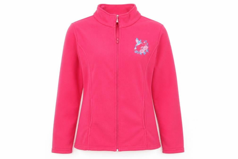 Alison Vallie Womens Pink  Fleece Jacket  Size S