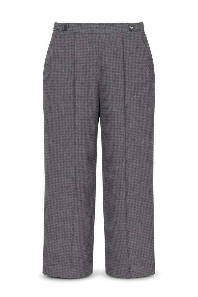 BM Womens Grey Check  Trousers  Size 12 L27 in