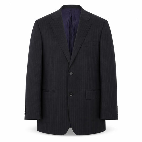 Greenwoods Mens Grey Striped  Jacket Suit Jacket Size 42