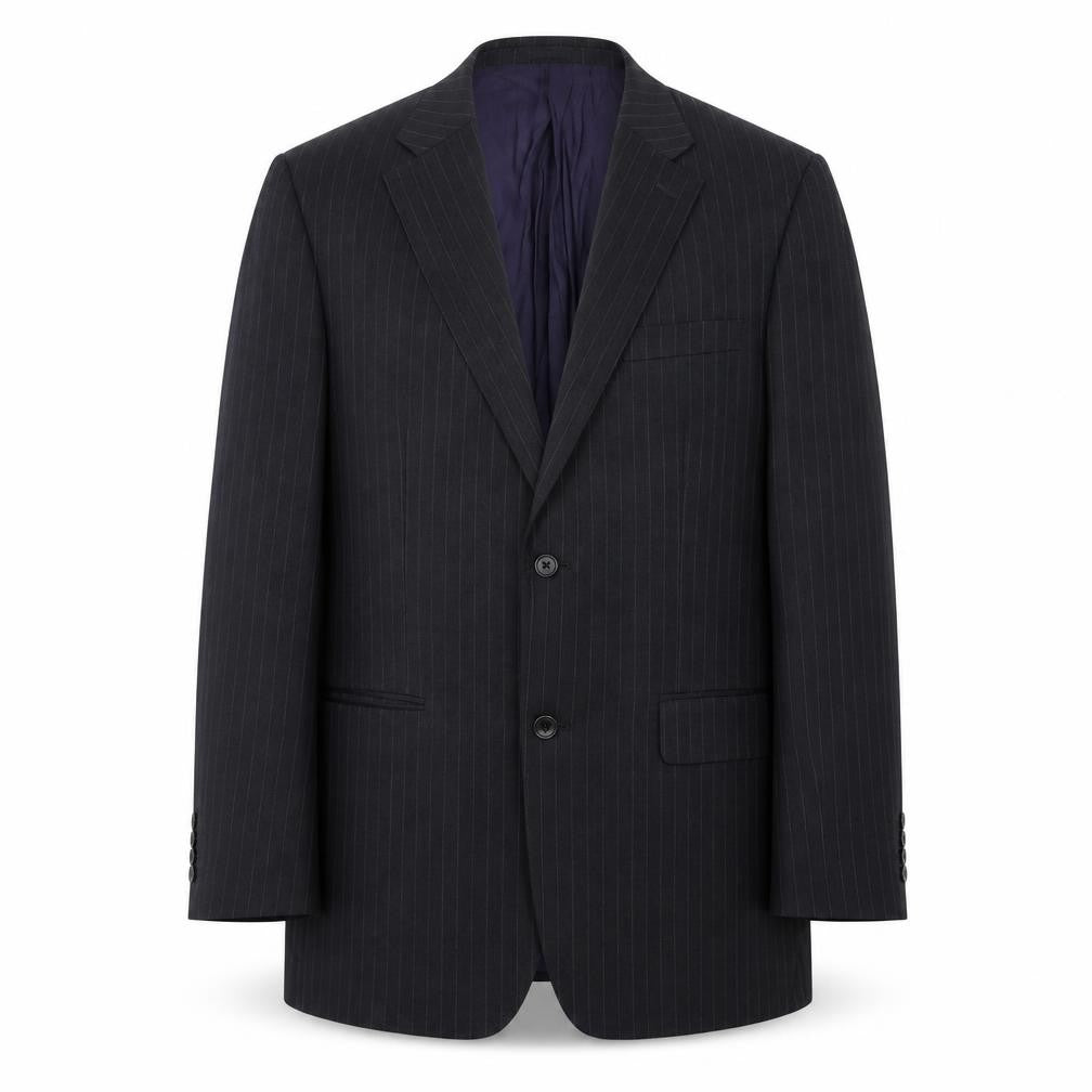 Greenwoods Mens Grey Striped  Jacket Suit Jacket Size 42
