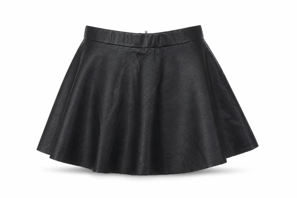 Front view of H&M girls’ black a-line skirt, size 9, years