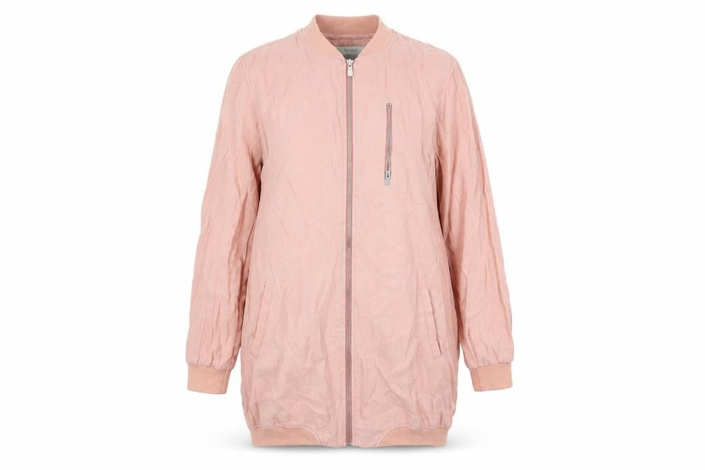 Front view of Bershka women’s pink jacket, size M