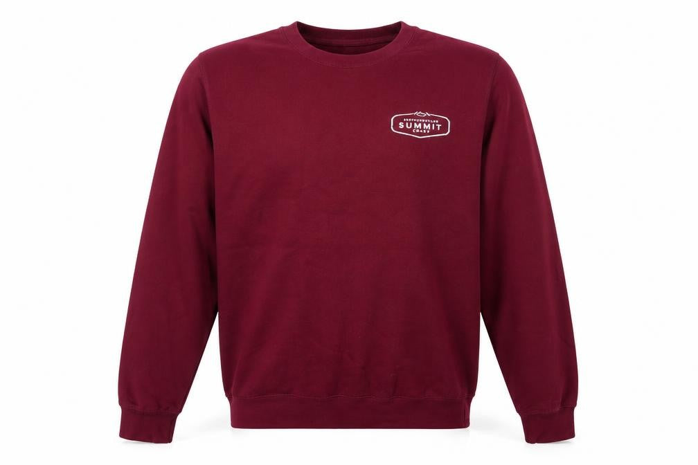 Front view of NORTHUMBERLAND men’s red jumper, size M