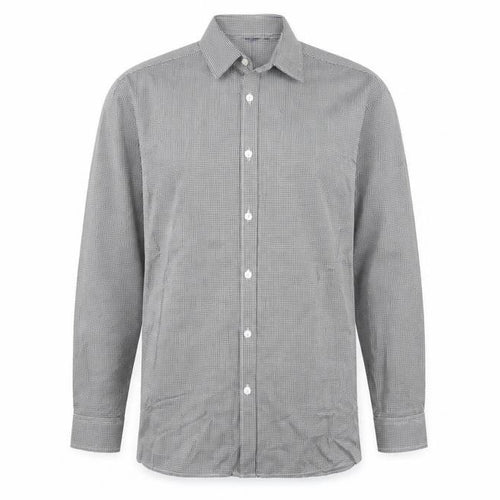 Premier Mens Black Check   Button-Up Size S