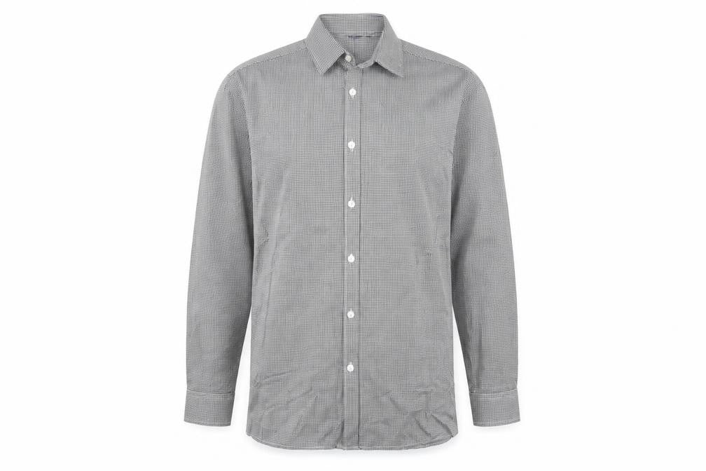 Premier Mens Black Check   Button-Up Size S
