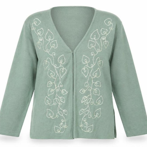 Akal Womens Green  Knit Cardigan Jumper Size S