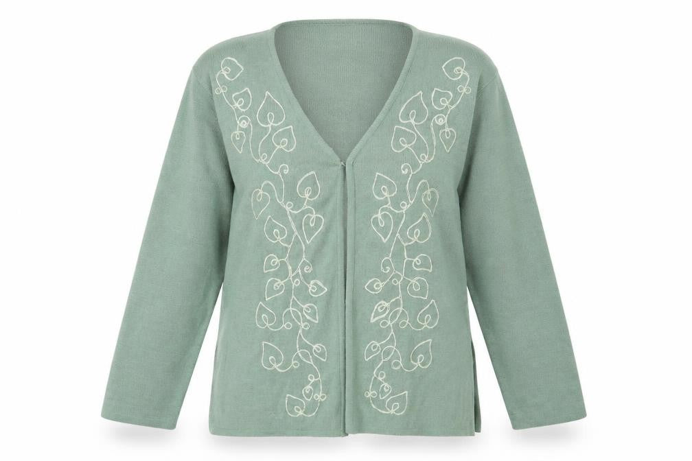 Akal Womens Green  Knit Cardigan Jumper Size S
