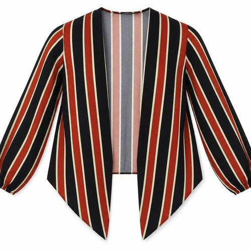 Primark Womens Orange Striped  Cardigan Jumper Size 8
