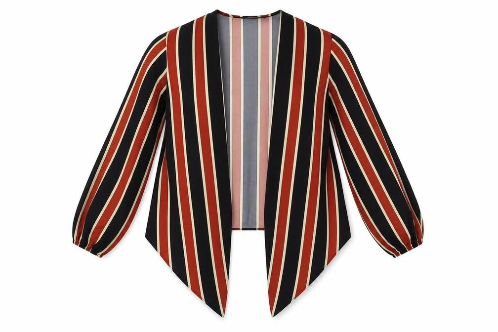Primark Womens Orange Striped  Cardigan Jumper Size 8