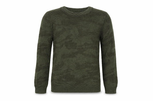 Front view of George girls’ green jumper, size 8-9, years