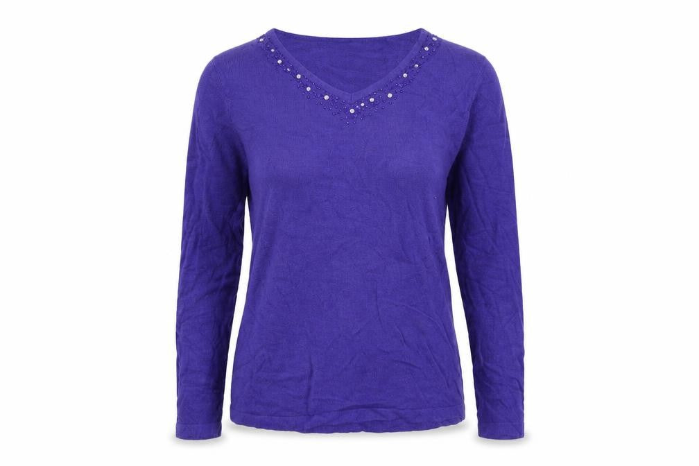 ble Womens Blue   Pullover Jumper Size M