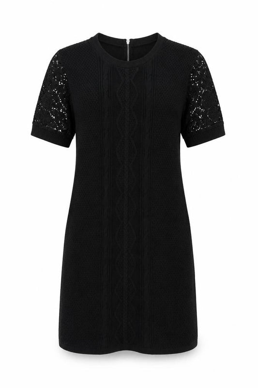 Front view of Clements Ribeiro women’s black fit & flare, size XL