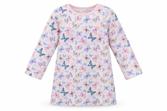 Front view of George girls’ white t-shirt dress, size 2-3, years