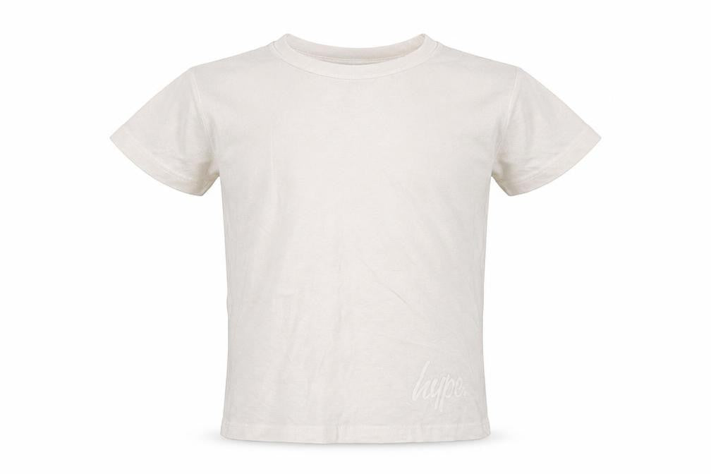 Hype Boys White   Basic T-Shirt Size 3-4 Years