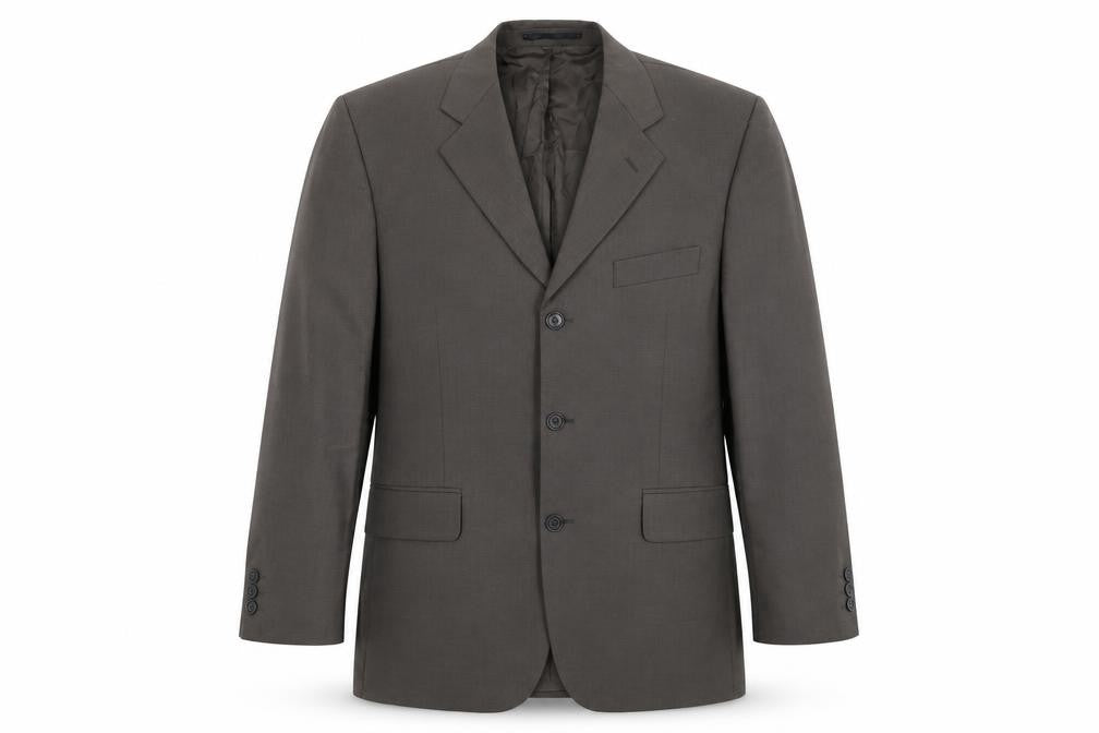 Front view of Burton men’s brown jacket blazer, size 42