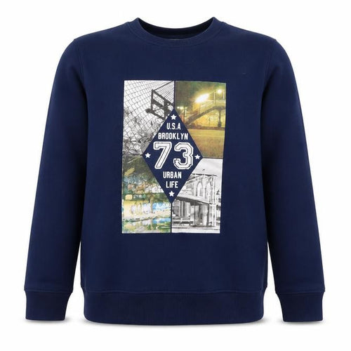 Graffiti Boys Blue   Pullover Jumper Size 13 Years  - brooklyn